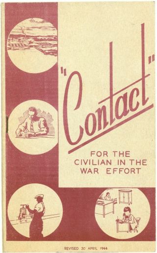 Wwii " Contact " For The Civilian In The War Effort From The Army Air Forces.  1944