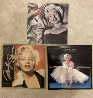 3 Marilyn Monroe Vintage Calendars Htf 1994,  1997,  1999