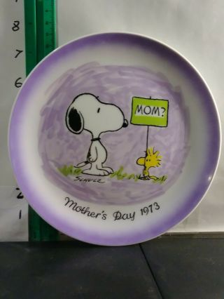 1973 Peanuts Mothers Day Plate