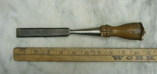 Antique T.  H.  Witherby Bevel Edge Socket Chisel,  3/4 " X 6 - 3/4 ",  W/3 - 1/8 L.  C.  Handle