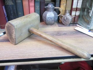 Primitive Tool Wood Mallet Wooden Hammer Carvers Antique Gavel Hardwood Jmj