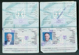 Israel 2 International Travel Documents Id Family Canseled