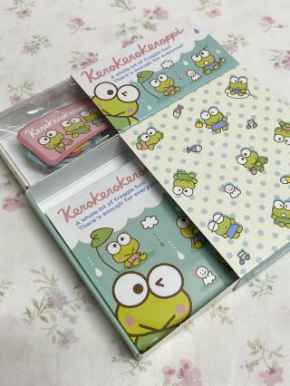 Sanrio Keroppi Limited Sticker Flakes And Memo Pad Set