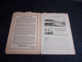 Antique 1917 THE MENTOR HAWAII Department of Travel E.  M.  Newman Old Information 2