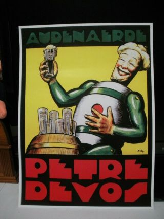 Audenaerde Petre Devos Belgian Beer Poster - Seen On The Big Bang Theory 20x14.  5