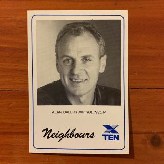 Neighbours Vintage Tv Fan Card 1980s Alan Dale Wjim Robinson 1988 80s Kylie