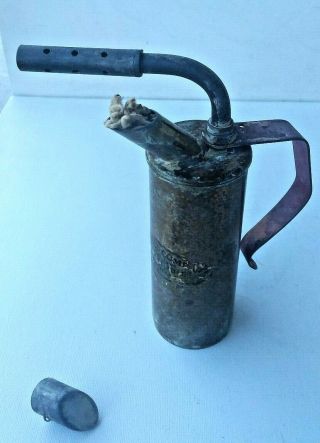 Vintage Otto Bernz Co.  Brass Alcohol Torch No 7 Needs Restoration