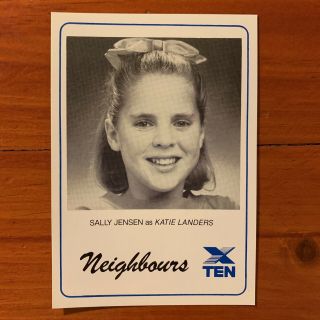 Neighbours Vintage Tv Fan Card 1980s Sally Jensen Katie Landers 1989 Soap Kylie