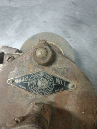 No 1 Model 60 Vintage Hand Crank Grinder The Carborundum Co Niagara Falls Wheel