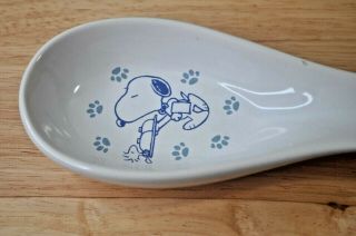 Peanuts Snoopy White/Blue Spoon Rest - Treasure Craft W/Box 2