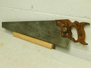 Vintage Wwii Era Henry Disston & Sons D - 12 26 " 10 Tpi Hand Saw