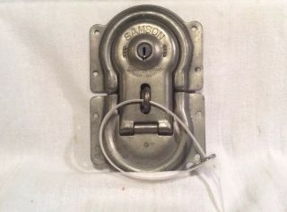 Vtg Military Samson Shwayder Bros.  Foot Locker Trunk Mount W/key (1940”) ?