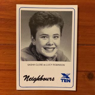 Neighbours Vintage Tv Fan Card 1980s Sasha Close Lucy Robinson1988 80s Kylie