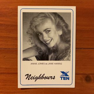Neighbours Vintage Tv Fan Card 1980s Annie Jones Jane Harris1989 Soap Kylie
