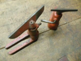 Vintage Mini Lathe Tool Rests For Metal Or Wood 4 " And 2 1/4 " Size Old Parts