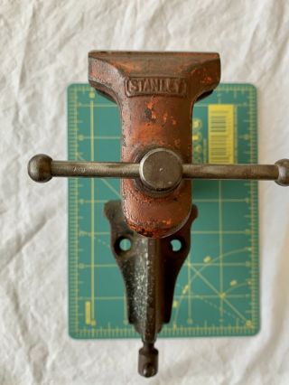 Vintage Stanley C 595 Clamp On Vise Made In Usa Pat.  Pend.  55 Oz 2.  4” Wide Jaw