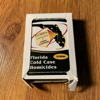 Florida Cold Case Homicides Deck Of Playing Cards 1st Edition Crime Stoppers