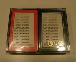 Vintage Lcn Closers Ingersoll - Rand Double Deck Of Playing Cards In Case