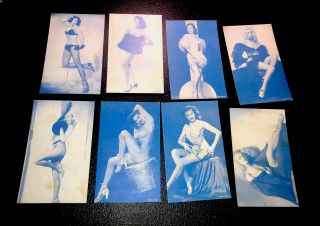 ❤️ 8 Vintage 1940s Risque Pinup Pin - Up Arcade Cards ❤️