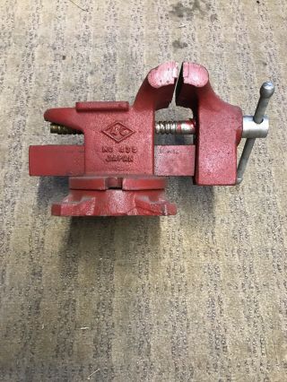 Heavy Duty 3.  5” Vintage Ac Bench Vice With Anvil No 435 Made In Japan