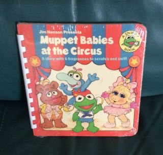 Jim Henson Presents Muppet Babies At The Circus “a Sniffy Book” Vintage 1985