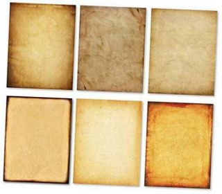 Stationary Paper - Old Fashion Aged Classic Antique & Vintage Assorted Design –