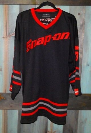 Snap On Tools Red Black Embroidered Hockey Jersey Xl National Premium