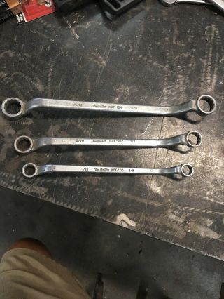 Newbritian 3 Pc.  Double Box End Off Set Wrench Set 3/8 To 11/16