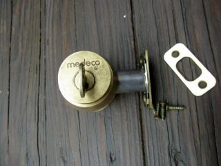Medeco Deadbolt Cylinder High Security With 1 Key Made In Usa