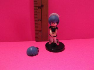 Neon Genesis Evangelion Rei Ayanami 2.  5 " In Figure Dressed As Maid Or Cat Ears