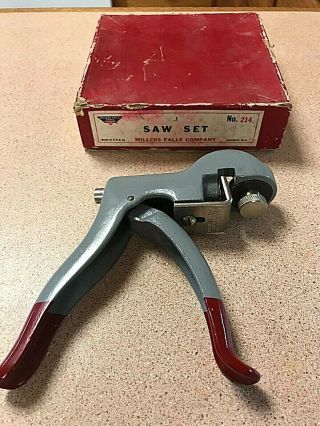 Vintage Millers Falls No.  214 Pistol Grip Saw Set W/ Box