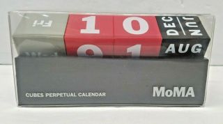 Moma Cubes Perpetual Calendar Modern Office Desk Accessory Art Deco Mid Century