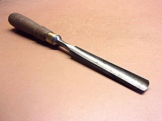 T.  H.  Witherby 7/16 " Gouge Chisel Vintage Woodworking Tool 9 3/4 " Long One