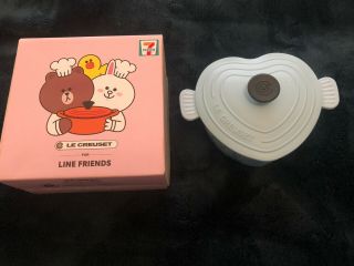 Hk 7 - 11 Line Friends X Le Creuset Choco Heart Shaped Pot Candy Box