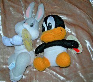 Applause Looney Tunes Baby Bugs Bunny 11 " & Daffy Duck 7 " Nwt Stuffed Animals