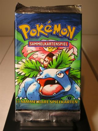 Empty German Pokémon Tcg Base Set 1st Edition Venusaur Booster Pack