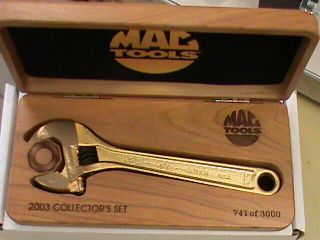 Mac Tools 2003 Limited Edition 24k Gold Plated 8 " Cresent Wrench