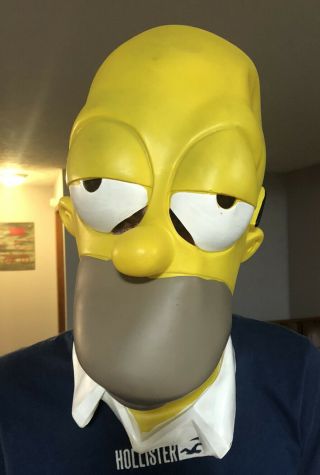 1999 The Simpsons Homer Simpson Laytex Rubber Mask Matt Groening Fox
