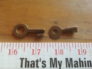 2 Vintage Railroad Keys? W Bohannan? Brooklyn Collectible Key Hardware Lock Deco