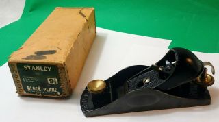 Vintage Stanley Block Plane No.  9 1/4 - 6 " Vintage Usa - Made Hand Tool