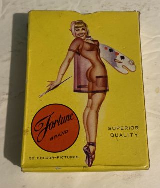 Fortune Brand Playing Cards 1950s Models Of All Nations Girlie Pin Up Nudes
