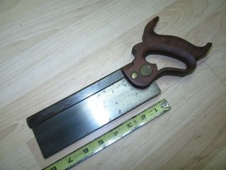 Vintage Disston & Sons 8  Back Saw Good User Tool To Restore
