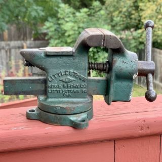 Vintage No.  140 Littco Littlestown Hdwe & Fdry Co Made In Usa,  Pa 4” Bench Vise