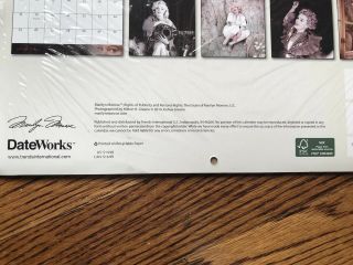 Rare Marilyn Monroe 16 Month 2015 Wall Calendar Dateworks 3