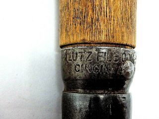 Marked Lutz File & Tool Co.  Cinti,  Wood Handle 5/8 " Scraper,  Antique,  Made In Usa