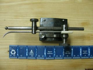 Vintage Machinist Surface Gauge Toolmakers Base With Scribe Starrett