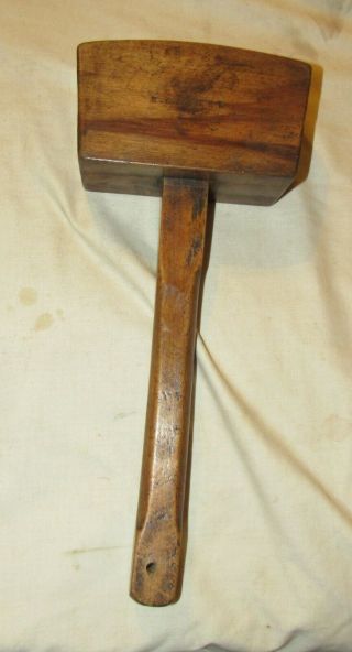 Vintage Wooden Mallet Old Woodworking Tool Old Tool