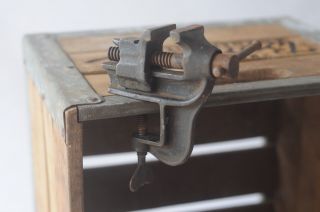 Small Bench Vise Jewelers Watchmakers Engraving Engravers Vise With Anvil Marked