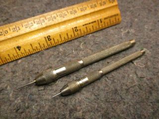 2 Vintage Machinist Tools/the L.  S.  Starret Co. ,  Athol,  Mass.  /2 Sharp Pointed Picks