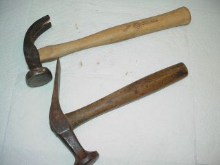 2 Hammers - Cobblers / Shoemakers Hammer Tools - Vintage - 1 1/2 " Faces